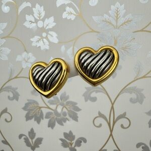 Two Toned gold plated earring set